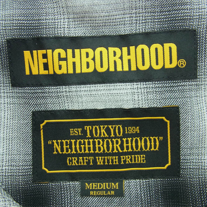 NEIGHBORHOOD / 半袖シャツ/M/レーヨン/マルチカラー/チェック/181ARNH-SHM02 NEIGHBORHOOD ネイバーフッド 181ARNH-SHM02 B&C/R-SHIRT SS オンブレ