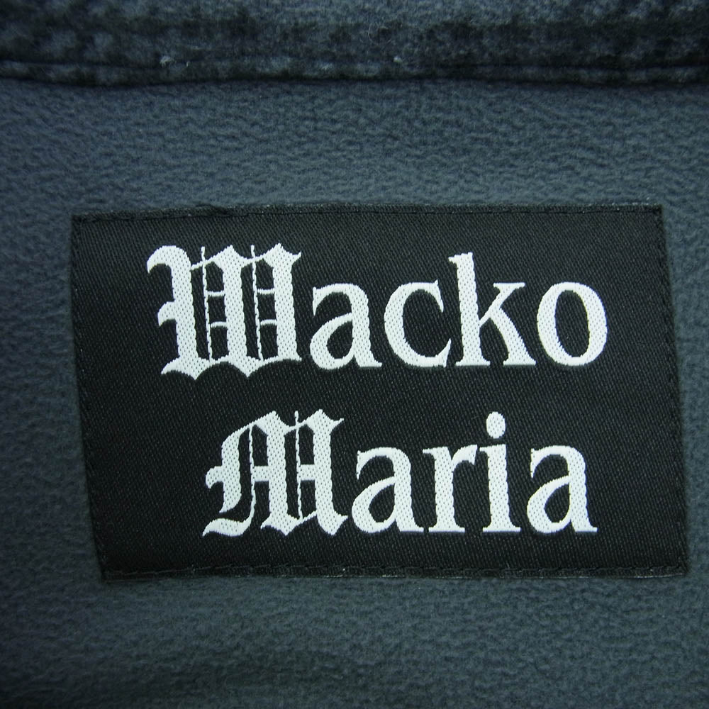 WACKO MARIA ワコマリア 23FW-WMO-BL13 FLEECE SHIRT フリース シャツ ジャケット ブラック系 グレー系 S【中古】