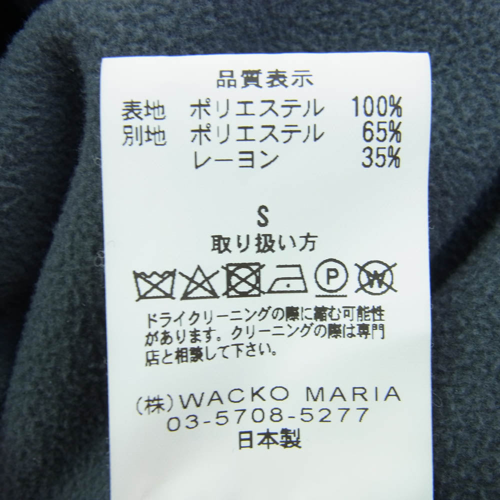 WACKO MARIA ワコマリア 23FW-WMO-BL13 FLEECE SHIRT フリース シャツ ジャケット ブラック系 グレー系 S【中古】