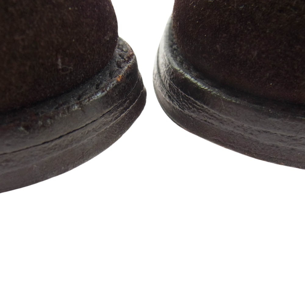 John Lobb ジョンロブ PARISロゴ BARAL バラル スエード レザ― キャップトゥ シューズ ブラウン系 7.5E【中古】