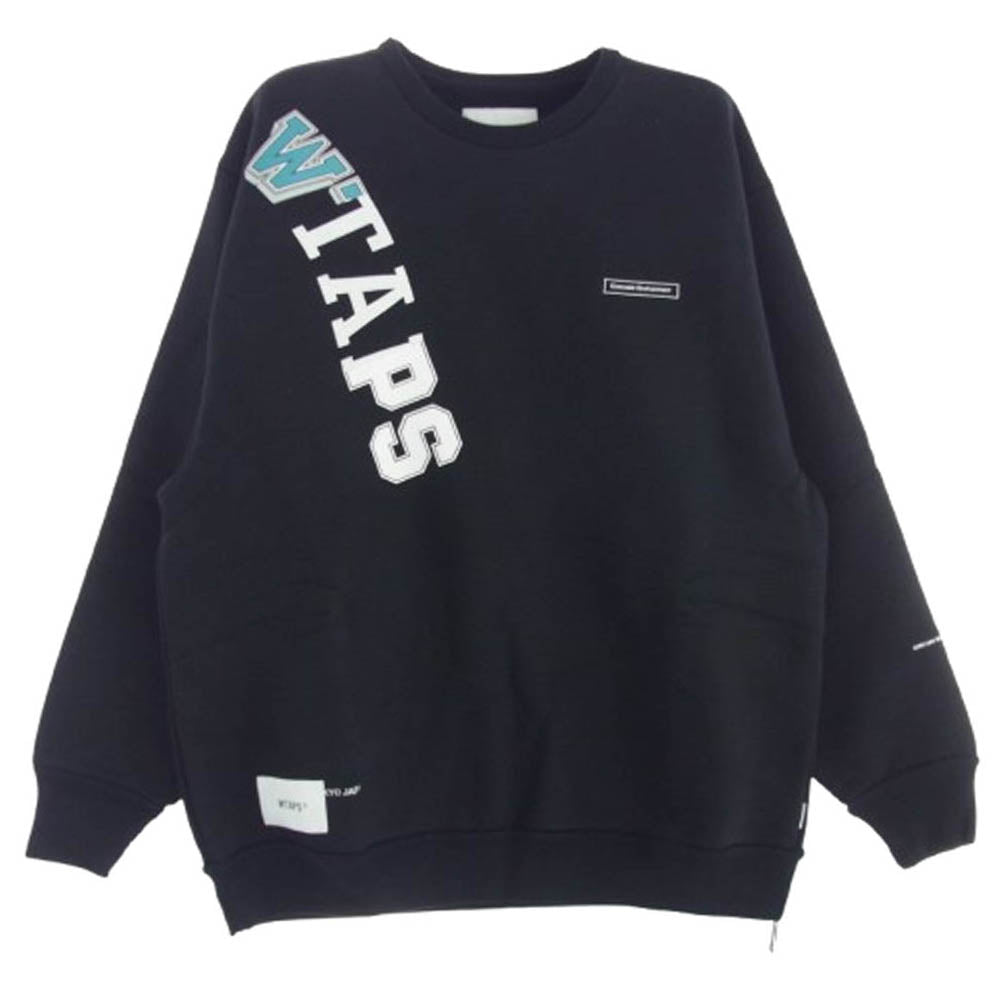 WTAPS ダブルタップス 20AW 202ATDT-CSM18 KATZ/CREW NECK/COPO カッツ クルーネック スウェット ブラック系 X 04【新古品】【未使用】【中古】