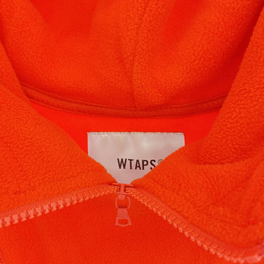WTAPS ダブルタップス 22AW 222ATDT-CSM29 EXHAUST HOODY POLY. STENCIL ロゴ フリース フーディ パーカー ORANGE 02【新古品】【未使用】【中古】