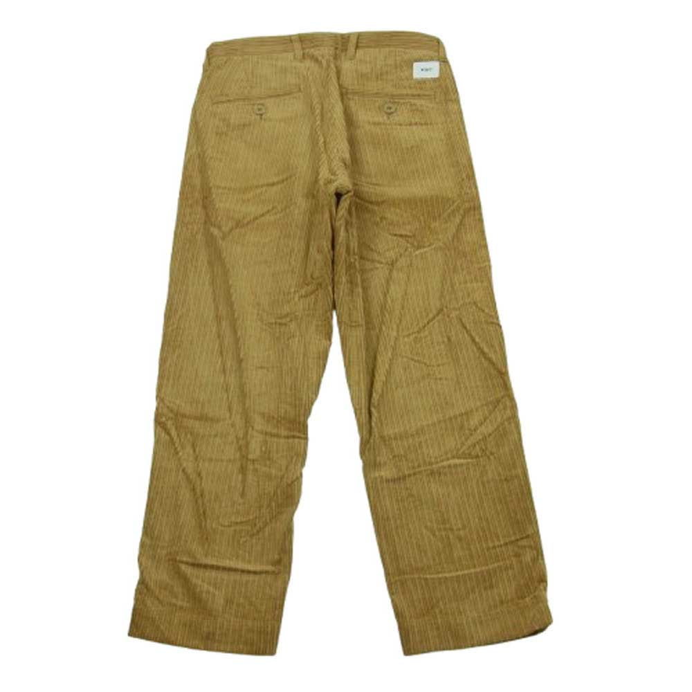 WTAPS ダブルタップス 21AW 212TQDT-PTM02 TUCK 02 TROUSERS COTTON CORDUROY コーデュロイ トラウザー パンツ ライトブラウン系 01【新古品】【未使用】【中古】