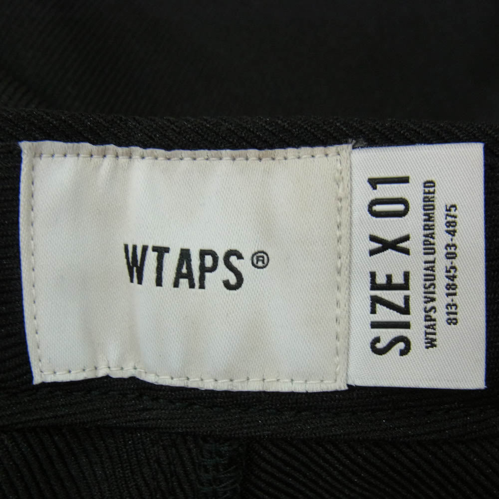WTAPS ダブルタップス 22SS 221TQDT-PTM01 TUCK 01 TROUSERS タック トラウザー パンツ ブラック系 X01【新古品】【未使用】【中古】