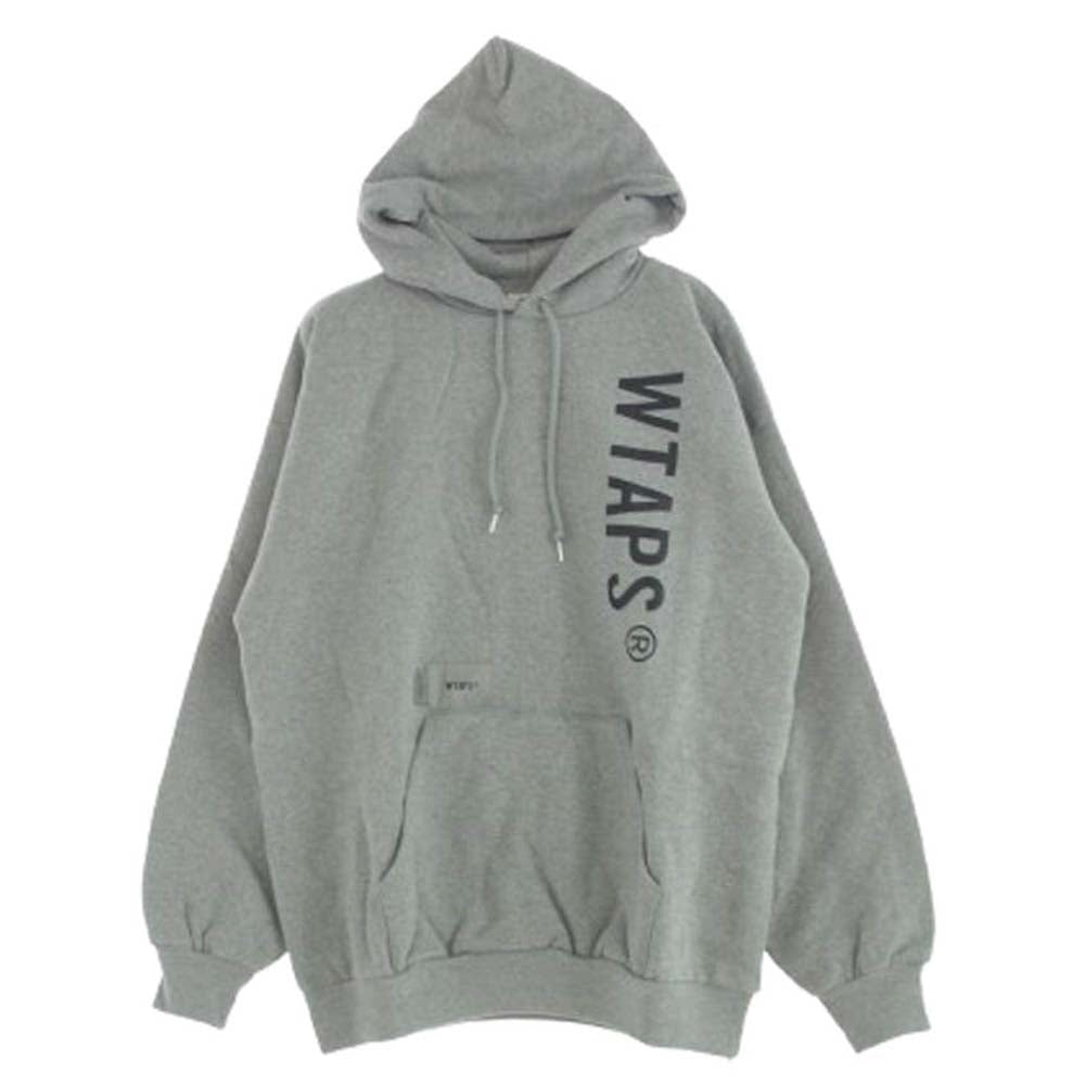 WTAPS ダブルタップス 23AW 232ATDT-HPM01S SIGN/HOODY/COTTON サイン フーディー コットン プルオーバー スウェット パーカー グレー系 X 03【新古品】【未使用】【中古】