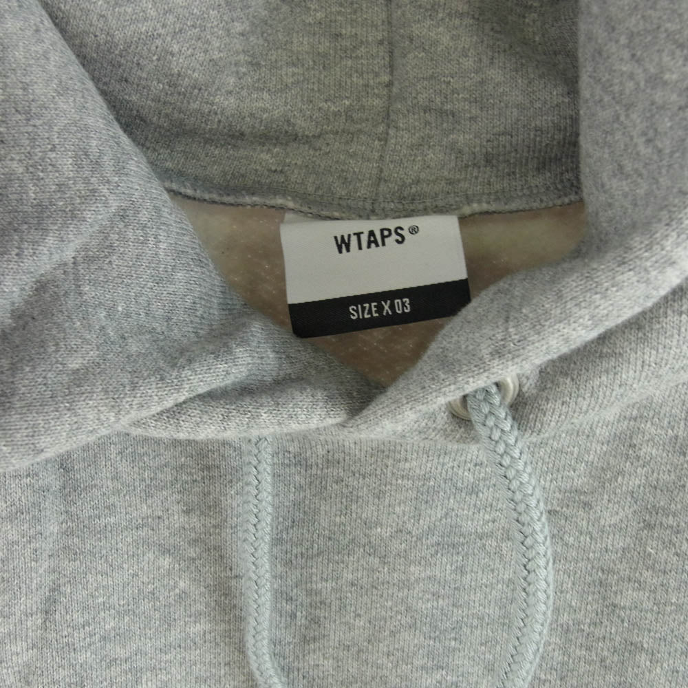 WTAPS ダブルタップス 23AW 232ATDT-HPM01S SIGN/HOODY/COTTON サイン フーディー コットン プルオーバー スウェット パーカー グレー系 X 03【新古品】【未使用】【中古】