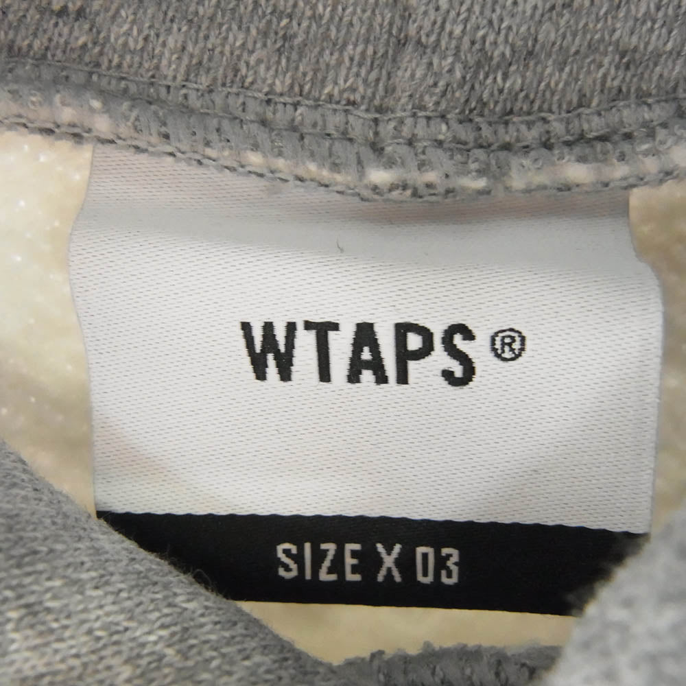WTAPS ダブルタップス 23AW 232ATDT-HPM01S SIGN/HOODY/COTTON サイン フーディー コットン プルオーバー スウェット パーカー グレー系 X 03【新古品】【未使用】【中古】