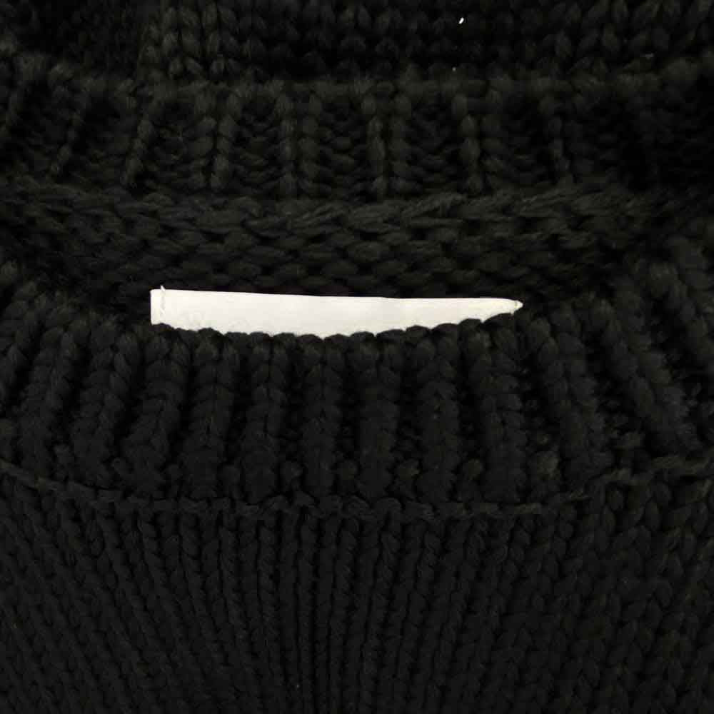 WTAPS ダブルタップス 23AW 232MADT-KNM04 CREW NECK 01 / SWEATER / POLY. T-ROCK ロゴ刺繍 クルーネック ニット セーター ブラック系 04【新古品】【未使用】【中古】