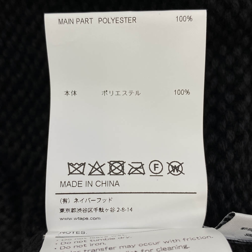 WTAPS ダブルタップス 23AW 232MADT-KNM04 CREW NECK 01 / SWEATER / POLY. T-ROCK ロゴ刺繍 クルーネック ニット セーター ブラック系 04【新古品】【未使用】【中古】