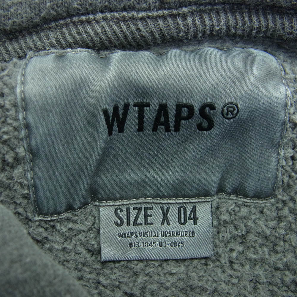 WTAPS ダブルタップス 21AW 212ATDT-CSM05 BLANK 01 HOODED コットン パーカー グレー系 X 04【新古品】【未使用】【中古】