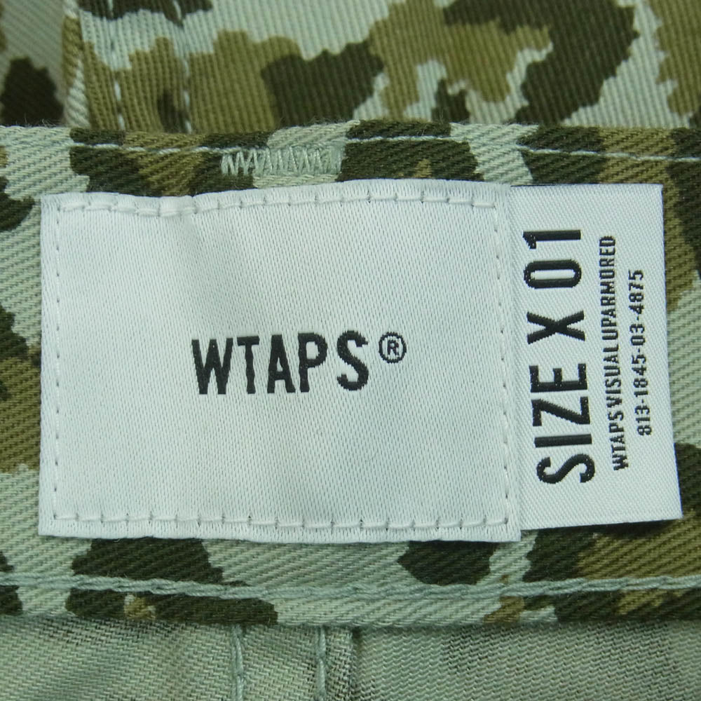WTAPS ダブルタップス 21SS 211WVDT-PTM03 JUNGLE SHORTS COTTON TWILL CAMO ORIVE ジャングル ショーツ ショート パンツ マルチカラー系 OLIVE DRAB 01【新古品】【未使用】【中古】