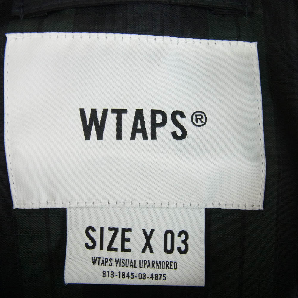 WTAPS ダブルタップス 22AW 222TQDT-JKM03 SMOCK 02/JACKET/CTPL.RIPSTOP スモック ジャケット リップストップ グリーン系 3【新古品】【未使用】【中古】