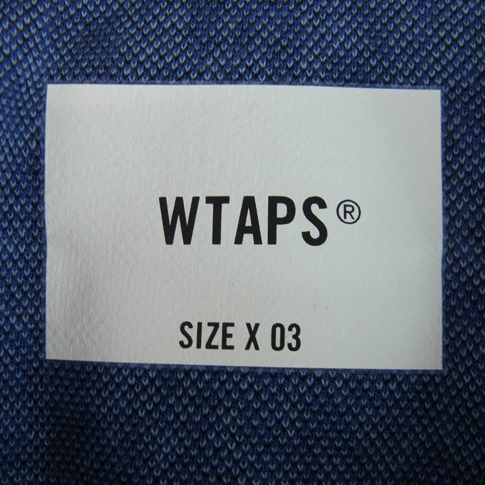 WTAPS ダブルタップス 24SS 241ATDT-CSM16 BDY/LS/COTTON.TEXTILE.SIGN テキスタイル サイン ブルー ロンT カットソー ブルー系 X 03【新古品】【未使用】【中古】