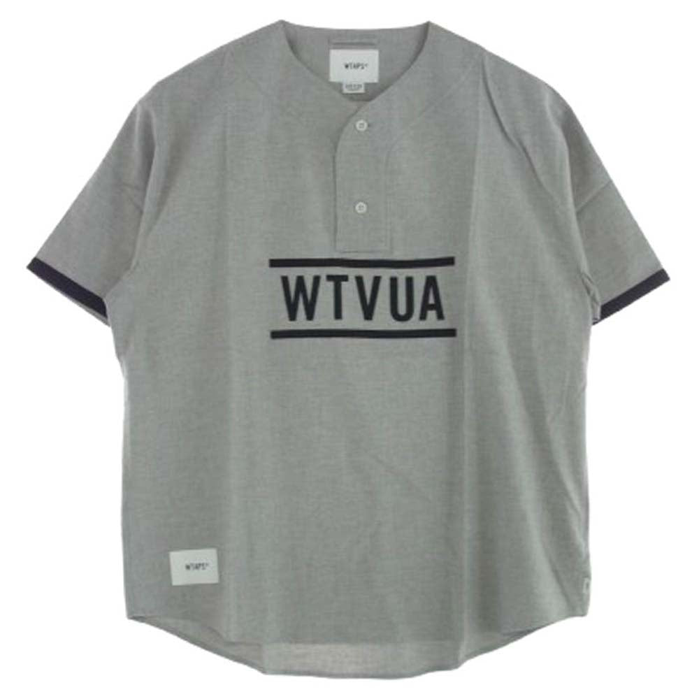 WTAPS ダブルタップス 231TQDT-SHM03 LEAGUE/SS/COTTON.TWILL.WTVUA リーグ ショート スリーブ ベースボール 半袖 シャツ グレー系 X 04【新古品】【未使用】【中古】