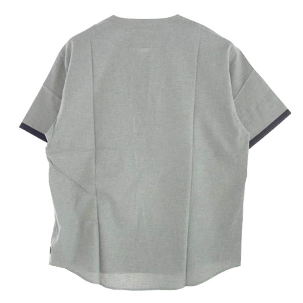 WTAPS ダブルタップス 231TQDT-SHM03 LEAGUE/SS/COTTON.TWILL.WTVUA リーグ ショート スリーブ ベースボール 半袖 シャツ グレー系 X 04【新古品】【未使用】【中古】