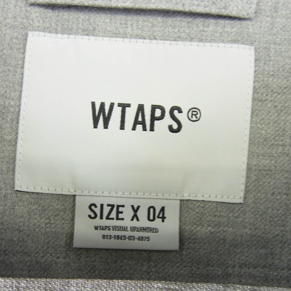 WTAPS ダブルタップス 231TQDT-SHM03 LEAGUE/SS/COTTON.TWILL.WTVUA リーグ ショート スリーブ ベースボール 半袖 シャツ グレー系 X 04【新古品】【未使用】【中古】