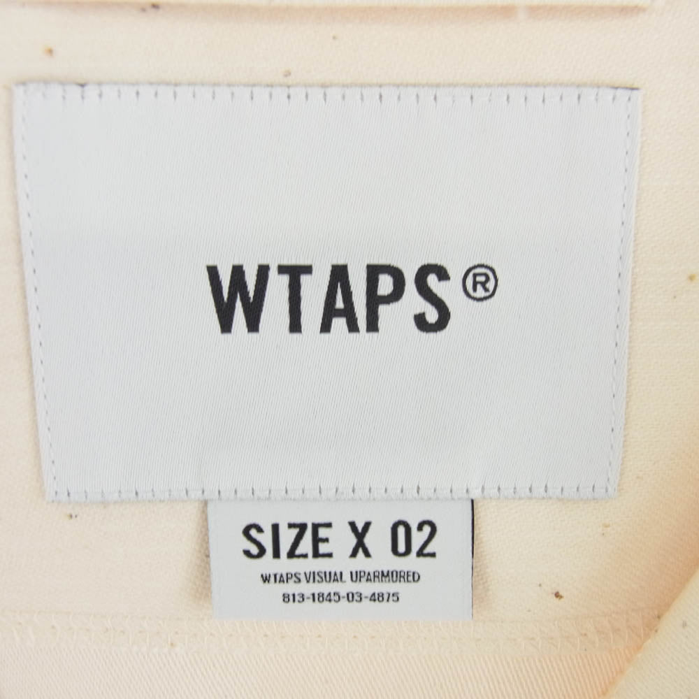 WTAPS ダブルタップス 24SS 241TQDT-SHM05 League SS Cotton Satin Spina リーグ コットン サテン スピナ ベースボール 半袖 シャツ オフホワイト系 02【新古品】【未使用】【中古】