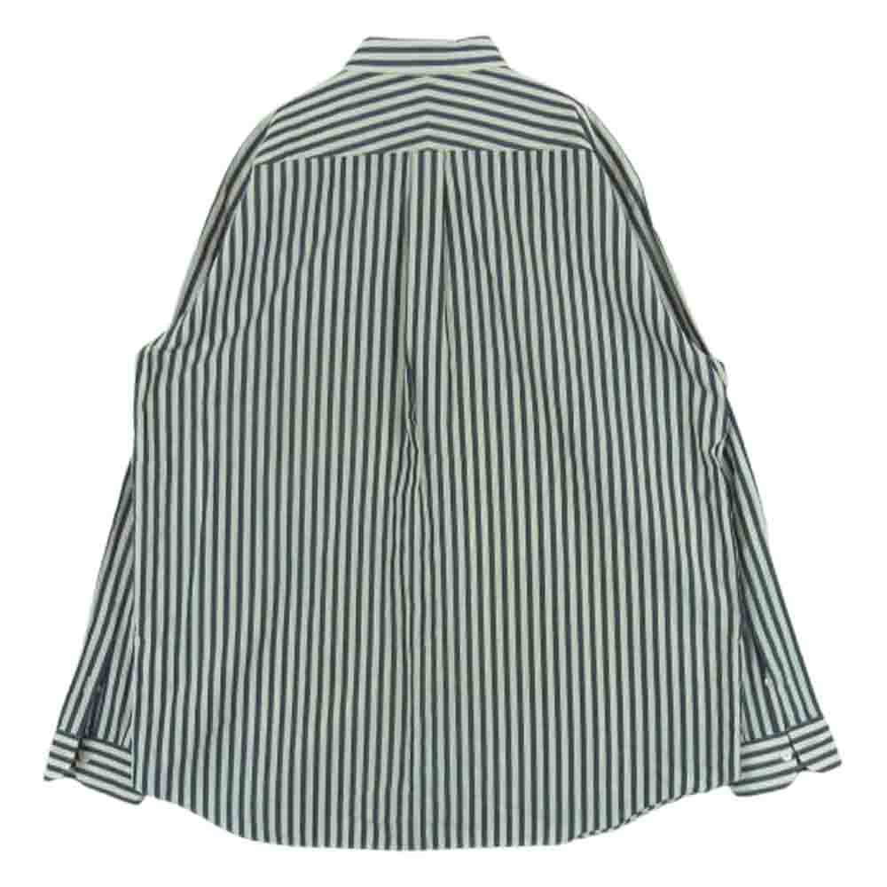 COMOLI コモリ 15AW 15F-02001 ストライプ レギュラーカラー 長袖 シャツ コモリシャツ 日本製 ブルー系 ホワイト系 3【中古】