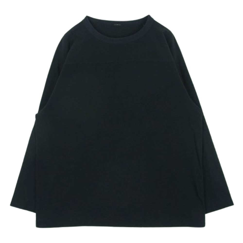 COMOLI コモリ 19AW Q03-05002 フットボール 長袖 Tシャツ カットソー コットン 日本製 ダークネイビー系 黒に近いダークネイビー系 3【中古】