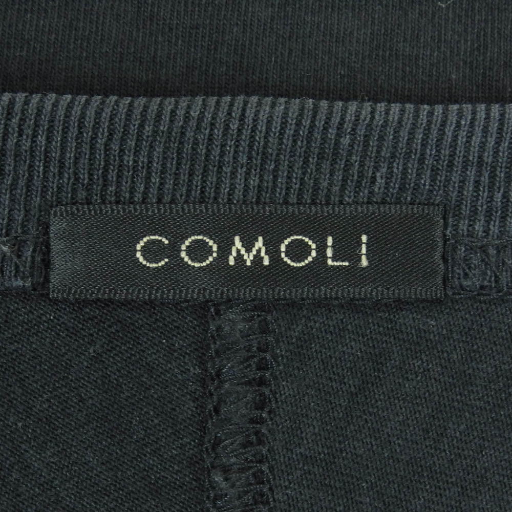 COMOLI コモリ 19AW Q03-05002 フットボール 長袖 Tシャツ カットソー コットン 日本製 ダークネイビー系 黒に近いダークネイビー系 3【中古】