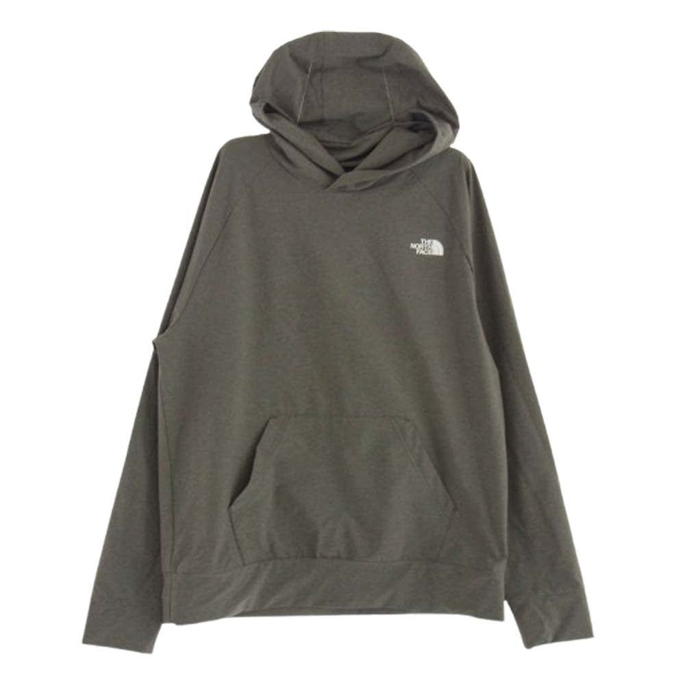 THE NORTH FACE ノースフェイス NP22303Z APEX Flex Hoodie エイペックス フレックス プルオーバー フーディー ストレッチ ナイロン パーカー グレー系 L【中古】