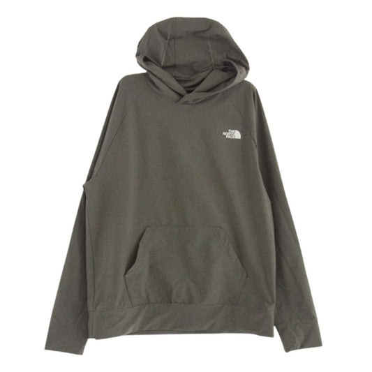 THE NORTH FACE ノースフェイス NP22303Z APEX Flex Hoodie エイペックス フレックス プルオーバー フーディー ストレッチ ナイロン パーカー グレー系 L【中古】