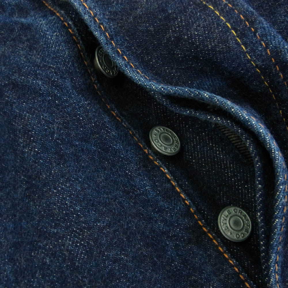 EVISU エヴィス Lot2001 SPECIAL カモメ 刺繍 デニム パンツ インディゴブルー系 34X35【中古】