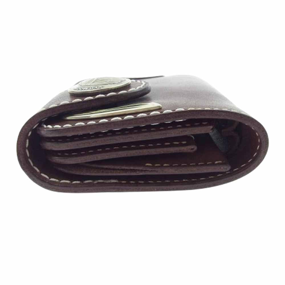 REDMOON レッドムーン 二つ折り財布 イーグル コンチョ  本革 レザー ミドルサイズ オイル 財布 ウォレット ブラウン系【新古品】【未使用】【中古】
