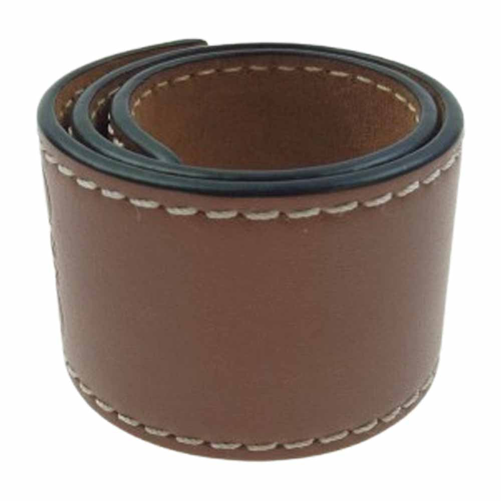 LOEWE ロエベ 119.19.336 JEWE SMALL SLAP BRACELET スラップ レザー ブレスレット ブラウン系 ブラウン系【中古】