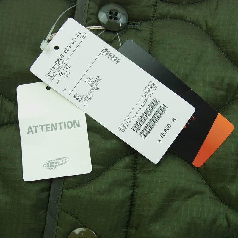 BEAMS BOY ビームスボーイ キルティング ジャケット 中綿 カーキ