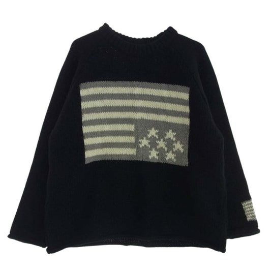 ワンフィフス 星条旗 ウール ニット セーター ブラック系 1【中古】