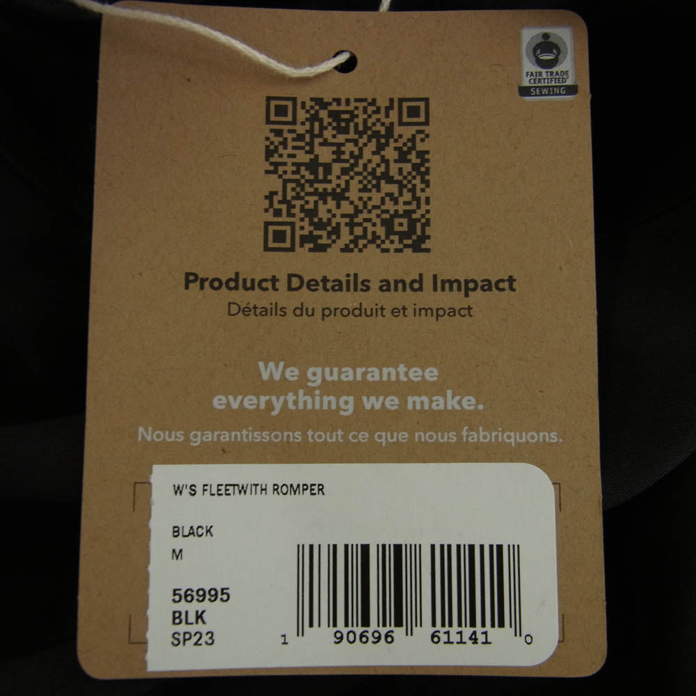 patagonia パタゴニア 19SS 56995 W's Fleetwith Romper ウィメンズ フリートウィズ ロンパー オールインワン ブラック系 M【極上美品】【中古】