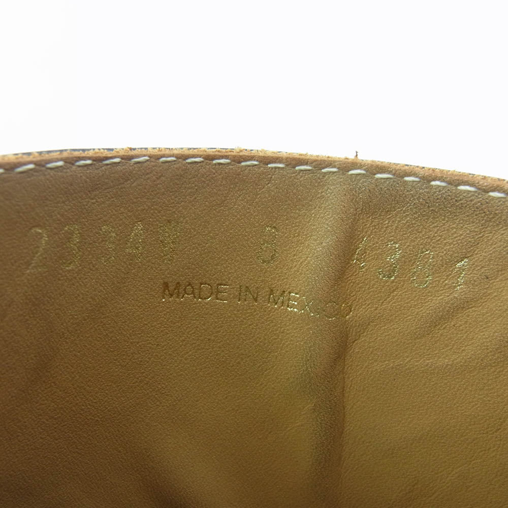 カミナンド サイドジップ レザーショートブーツ ブラック系 8【中古】