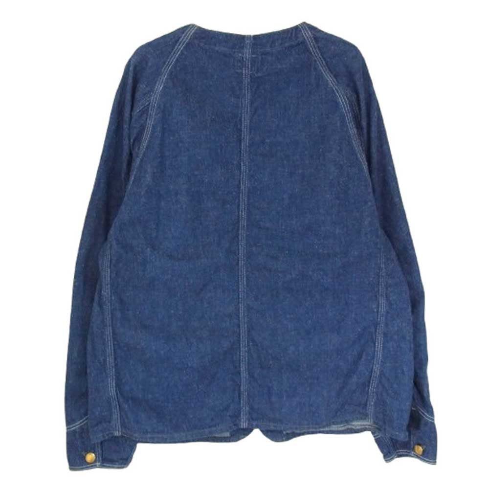 orSlow オアスロウ ノーカラー デニム ジャケット インディゴブルー系 1【中古】