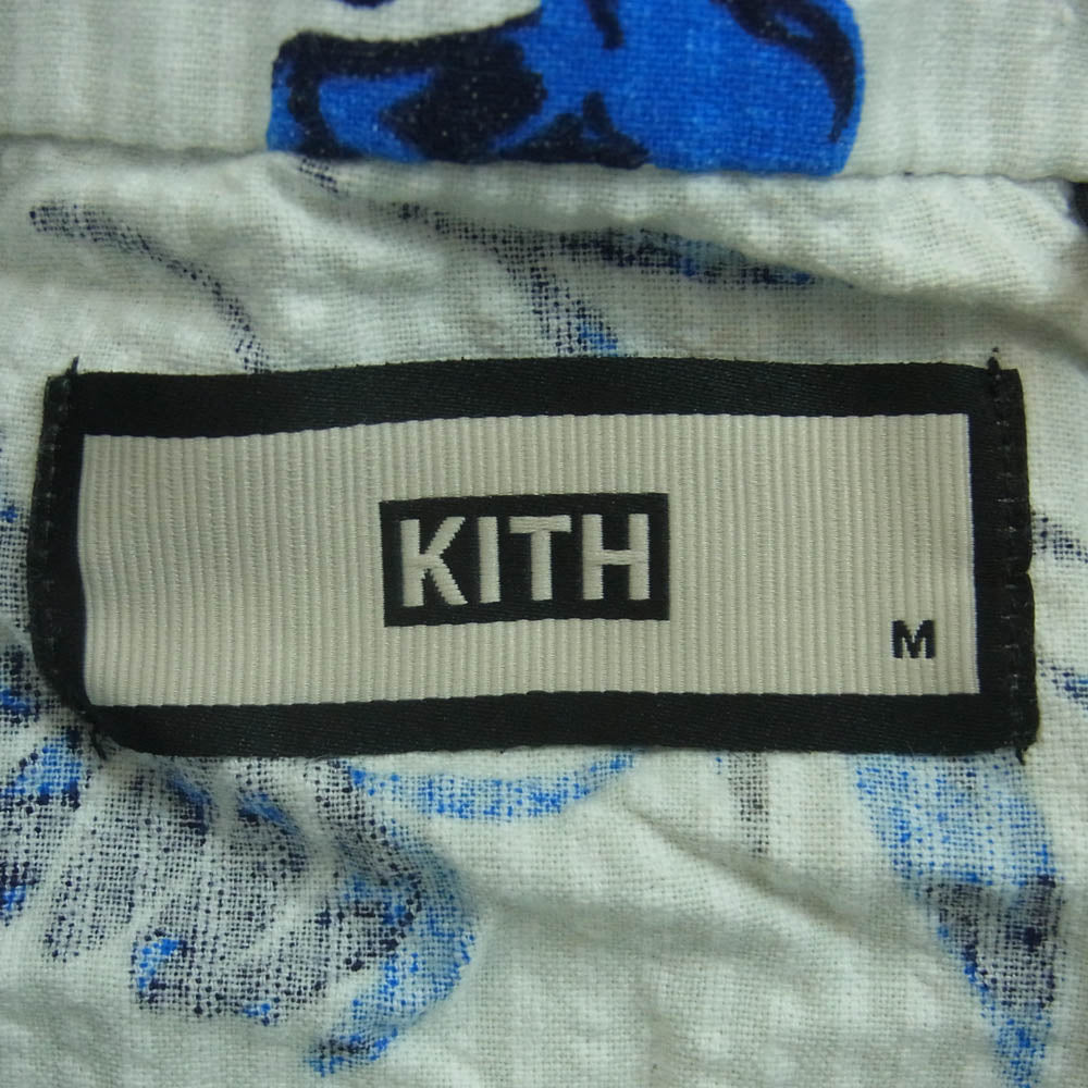 KITH キス Floral Hoodie good フラワー フーディ― プルオーバー パーカー ホワイト系 ブルー系 ライトグレー系 M【中古】