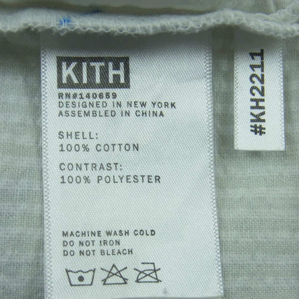 KITH キス Floral Hoodie good フラワー フーディ― プルオーバー パーカー ホワイト系 ブルー系 ライトグレー系 M【中古】