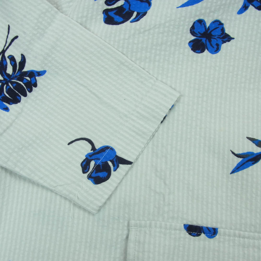 KITH キス Floral Hoodie good フラワー フーディ― プルオーバー パーカー ホワイト系 ブルー系 ライトグレー系 M【中古】