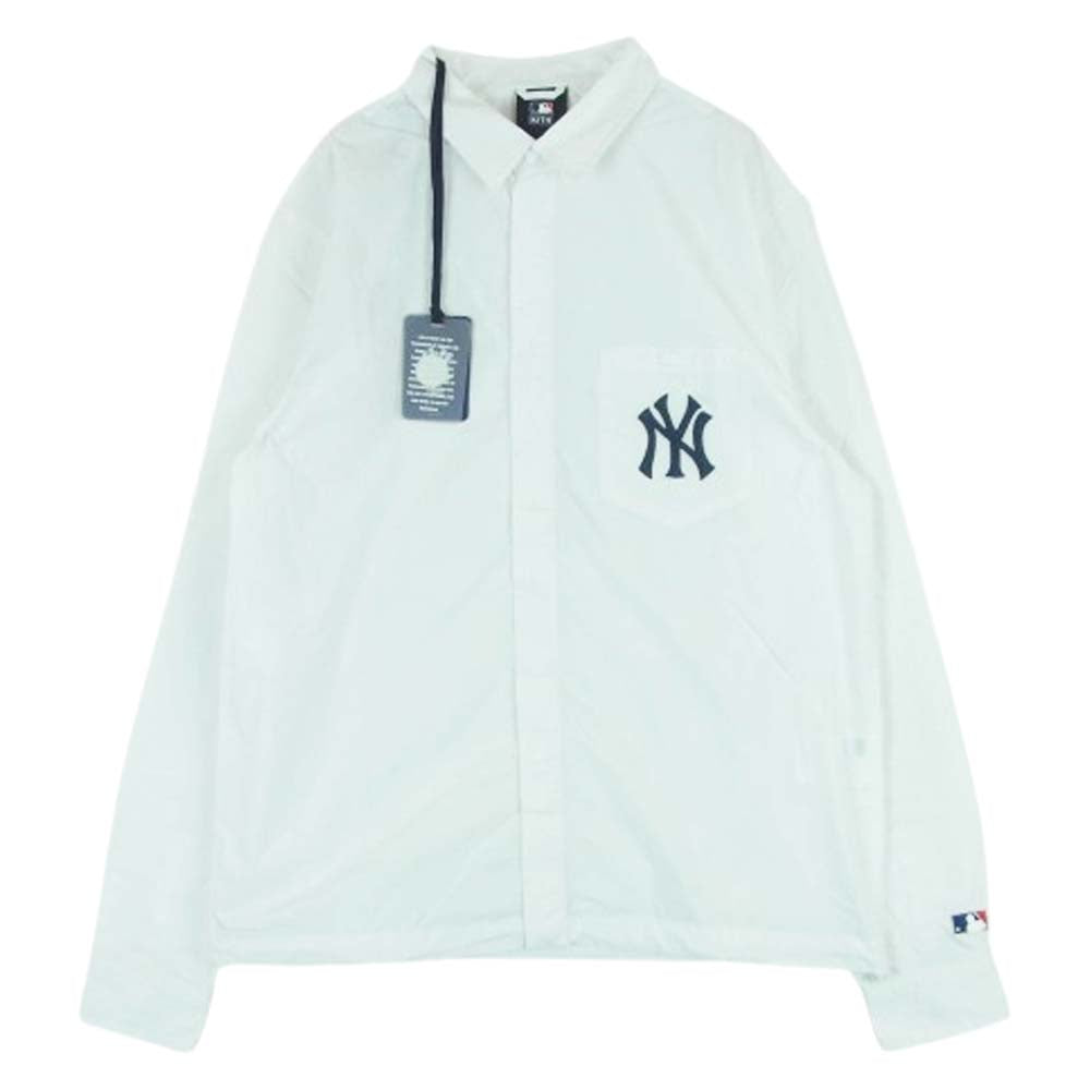KITH キス For Major League Baseball New York Yankees Collared Buttondown Shirt ニューヨークヤンキース 長袖 シャツ ホワイト系 M【中古】