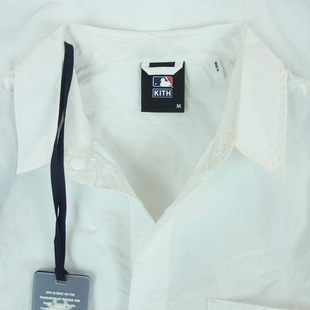 KITH キス For Major League Baseball New York Yankees Collared Buttondown Shirt ニューヨークヤンキース 長袖 シャツ ホワイト系 M【中古】