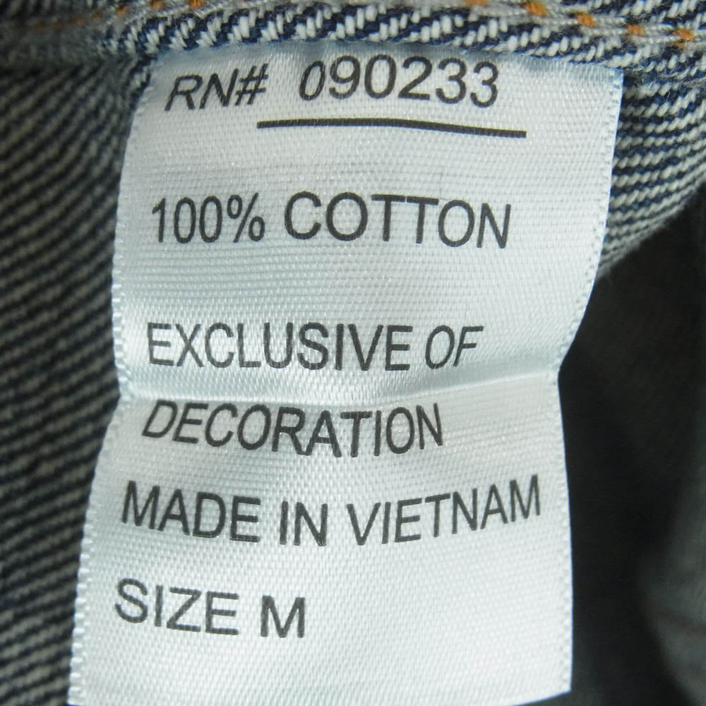 FEAR OF GOD フィアオブゴッド ESSENTIALS denim trucker jacket ダメージ加工 エッセンシャルズ トラッカー デニム ジャケット インディゴブルー系 M【美品】【中古】