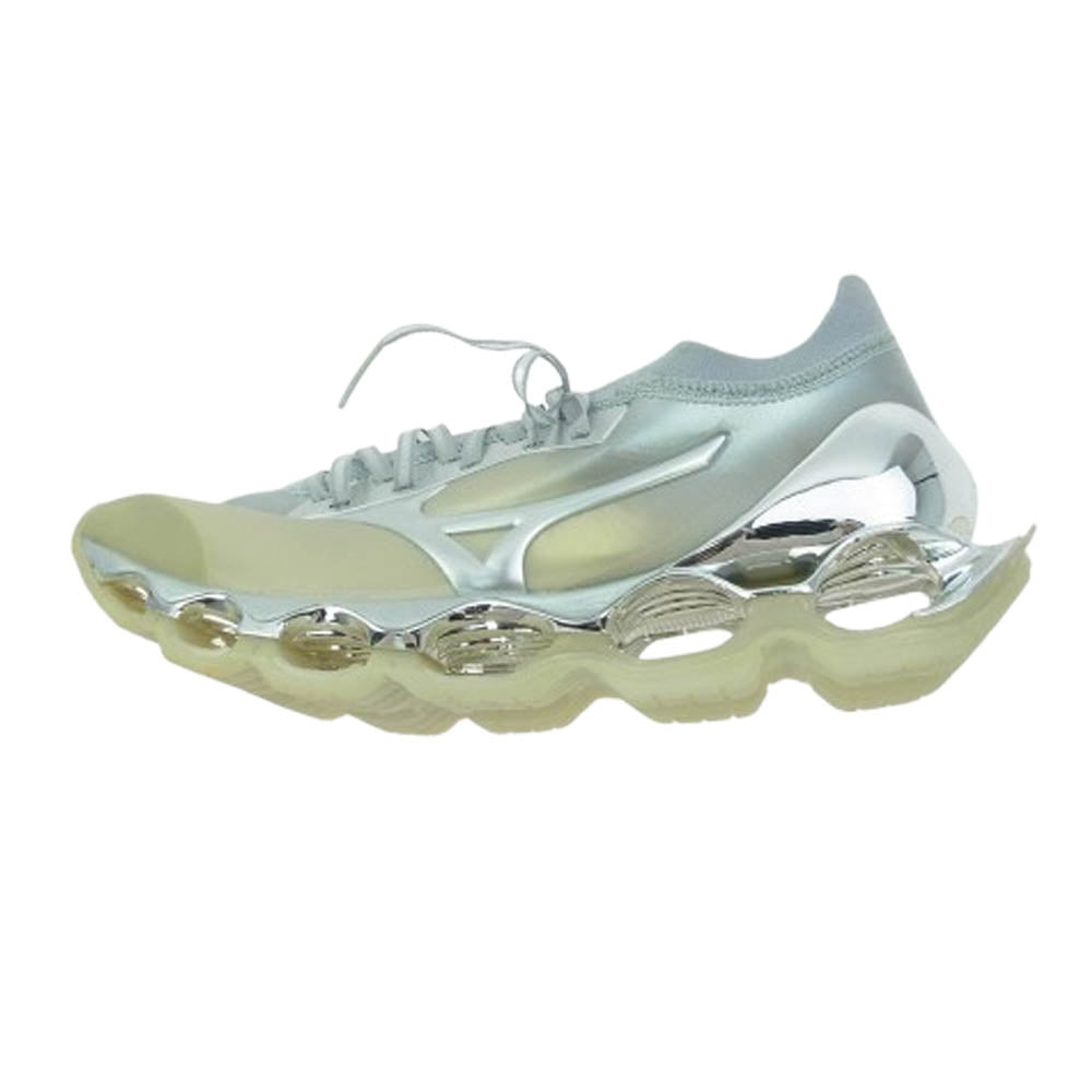 Mizuno ミズノ D1GA212501 × 空山基 WAVE PROPHECY ウェーブ プロフェシー スニーカー シルバー系 グレー系 27.5cm【中古】