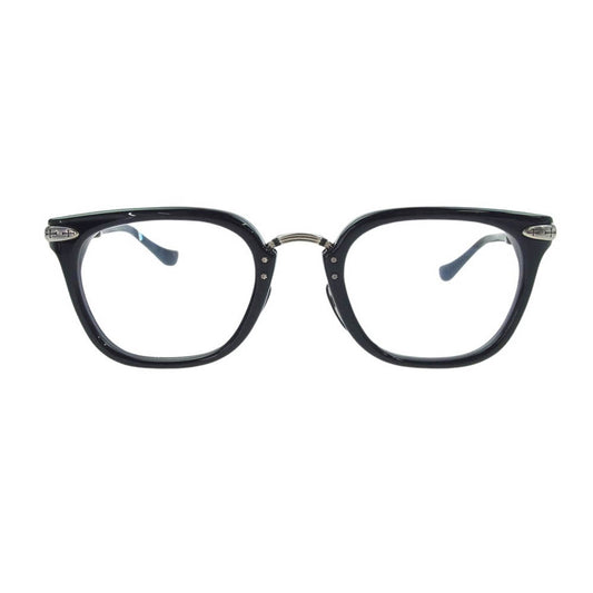 CHROME HEARTS クロムハーツ（原本無） TITANASLUVR ウェリントン メガネ 眼鏡 アイウェア ブラック系 51□23-145【中古】