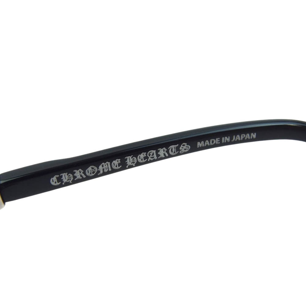 CHROME HEARTS クロムハーツ（原本無） TITANASLUVR ウェリントン メガネ 眼鏡 アイウェア ブラック系 51□23-145【中古】