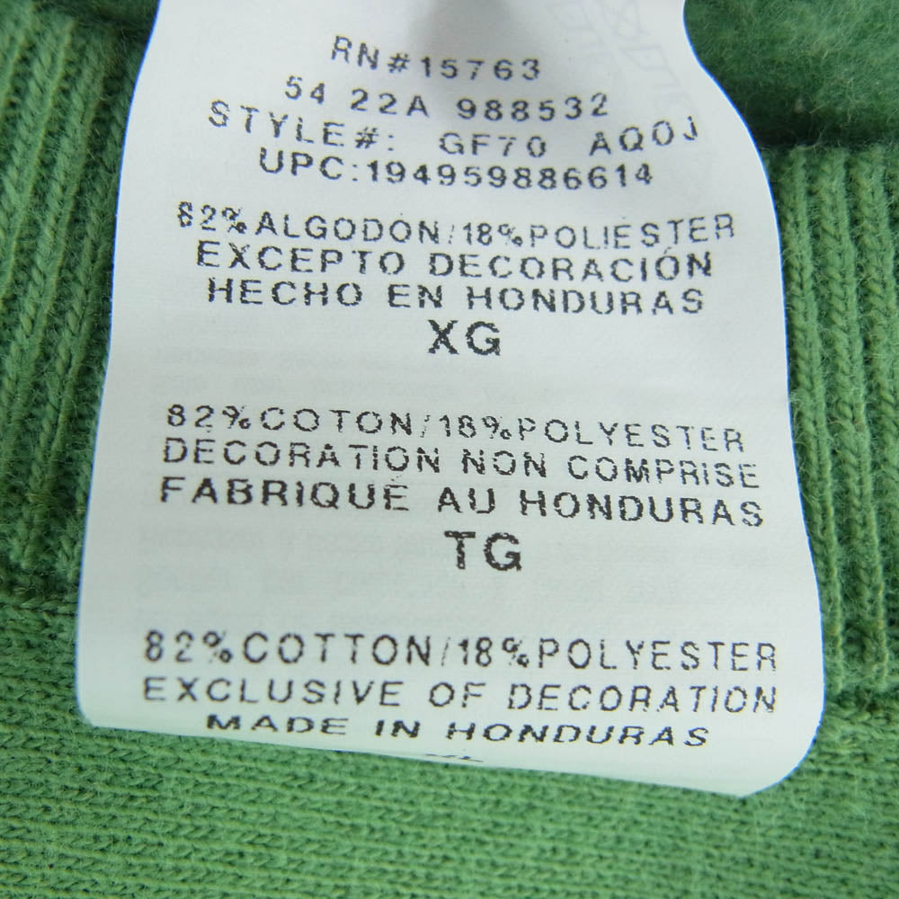 Champion チャンピオン GF70 AQOJ REVERSE WEAVE リバースウィーブ ロゴ刺繍 スウェット グリーン グリーン系 XL【中古】