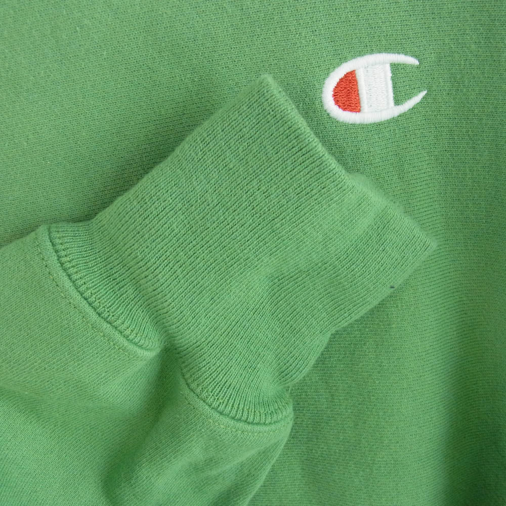 Champion チャンピオン GF70 AQOJ REVERSE WEAVE リバースウィーブ ロゴ刺繍 スウェット グリーン グリーン系 XL【中古】