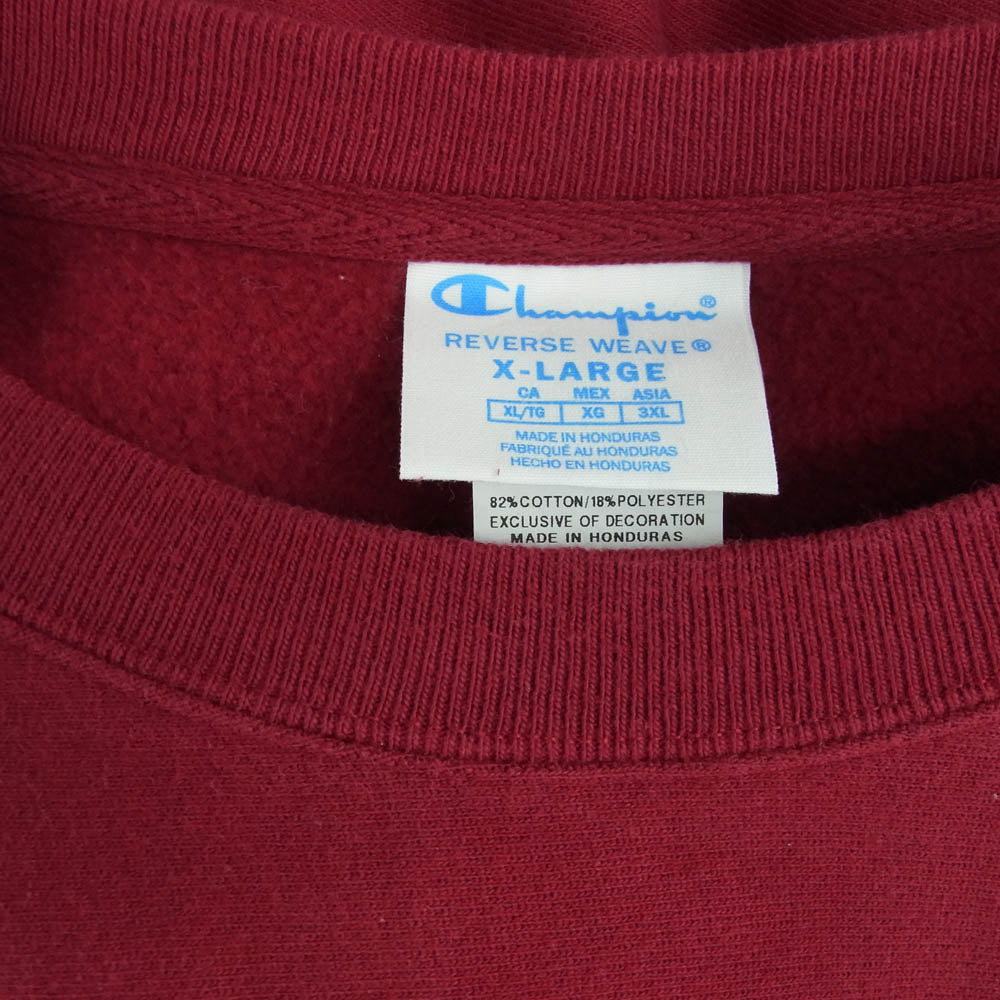 Champion チャンピオン GF70 ZVO REVERSE WEAVE リバースウィーブ ロゴ刺繍 スウェット レッド レッド系 XL【中古】