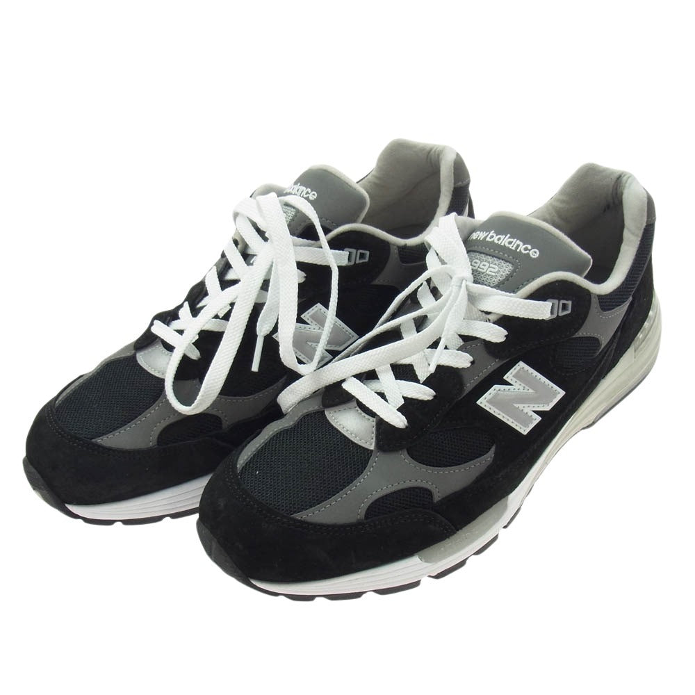 NEW BALANCE ニューバランス U992BK MADE IN USA ローカット スニーカー ブラック系 30cm【美品】【中古】