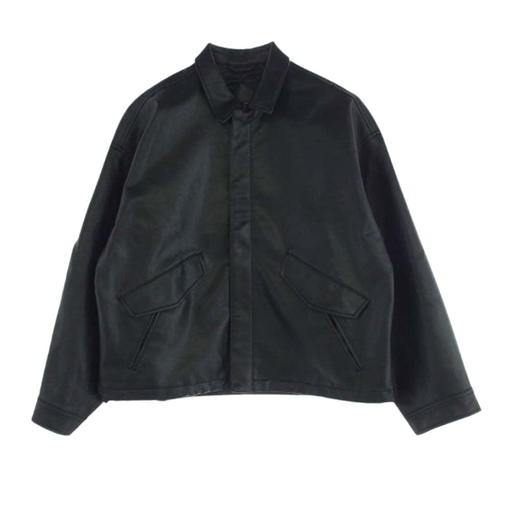 TOWNCRAFT タウンクラフト 213-1528 フェイク レザー 裏地 ペイズリー柄 ジャケット ブラック系 M【中古】