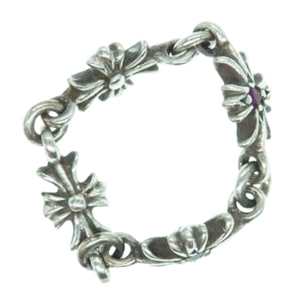 CHROME HEARTS クロムハーツ（原本無） RING TNY E CH PLS RUBY タイニーE CHプラスリング ルビー リング シルバー系 10号【中古】