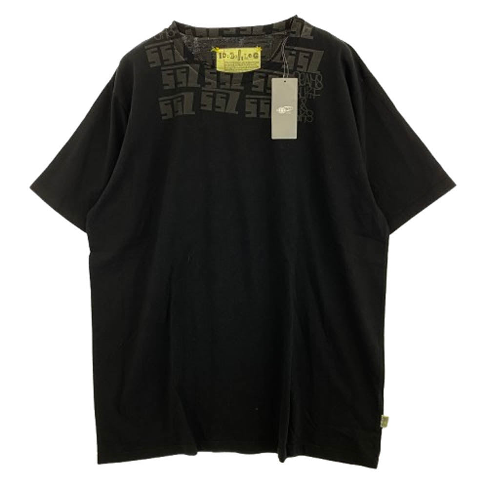 BEAMS ビームス 18SS 11-08-3869 SSZ NECK TEE ネック プリント 半袖 Tシャツ ブラック系 XL【極上美品】【中古】